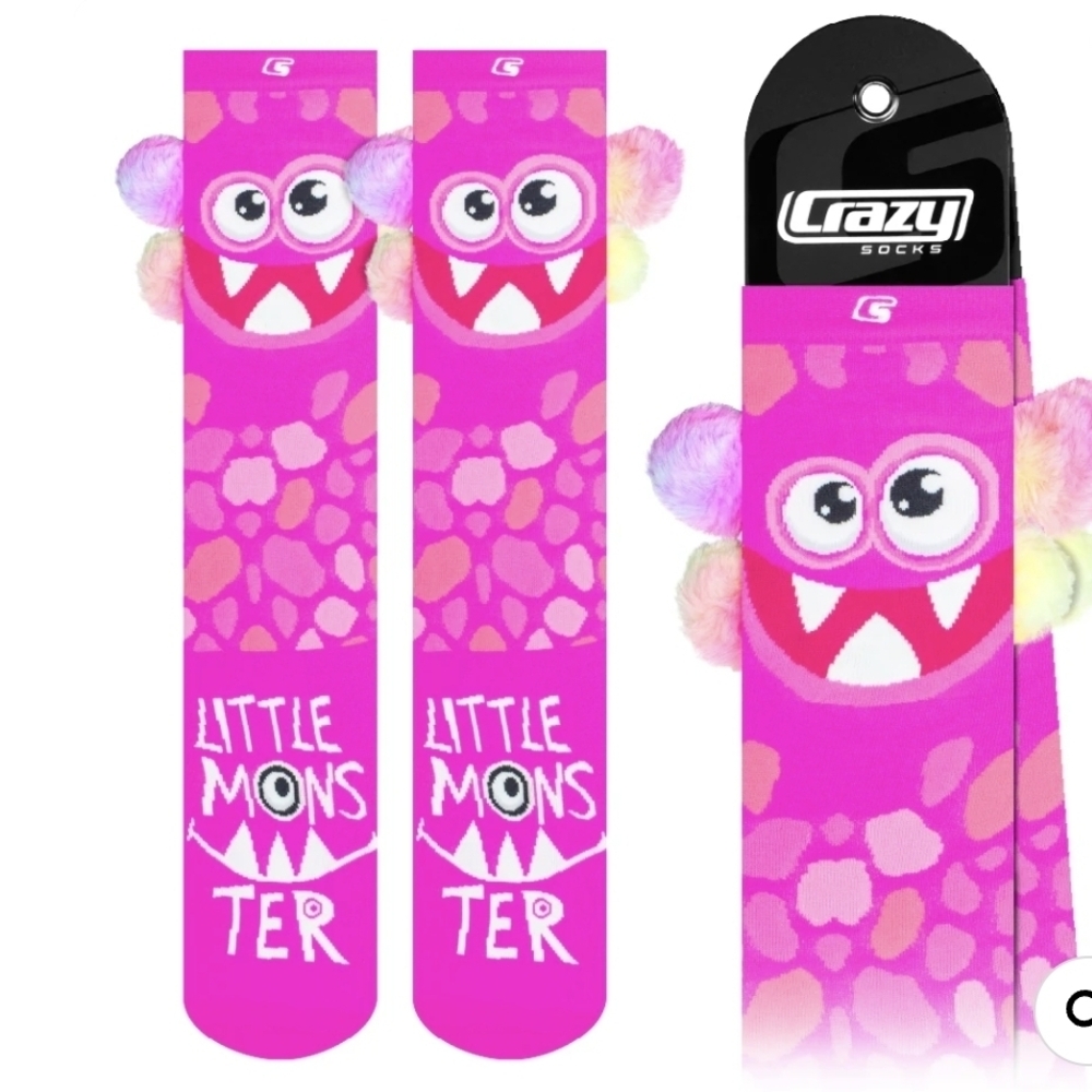 Little Monster Kids Socks - Pink